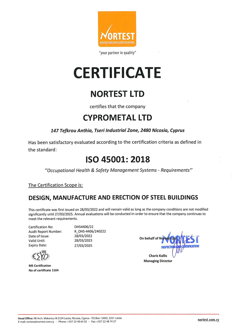 Nortest-Cyprometal-Certificate-ISO45001